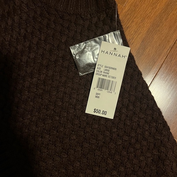 Hannah Brown Sleeveless Knit Vest Sz L NWT - Picture 4 of 5